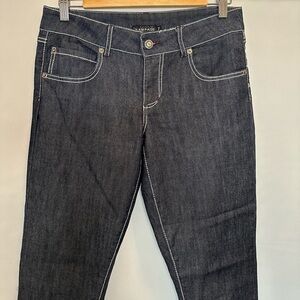 Rampage Womens Jeans Skinny Blue Denim Side Leg Zipper Pockets Buttons Zip Sz 7